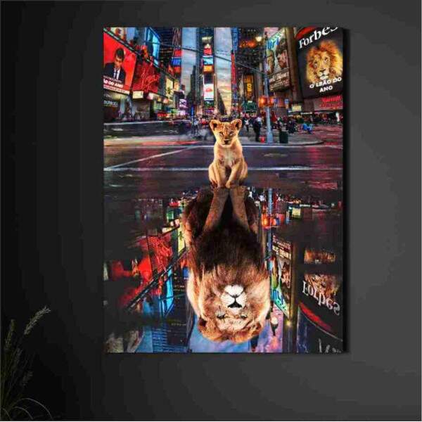 Quadro Leo Reflexo na gua Times Square