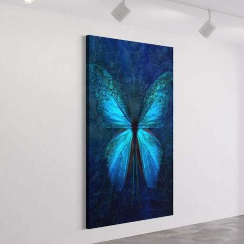 Quadro Borboleta Azul Majestosa