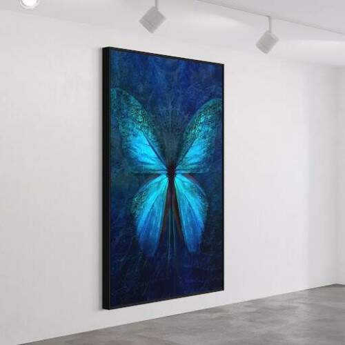 Quadro Borboleta Azul Majestosa
