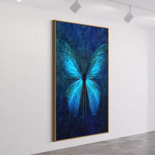 Quadro Borboleta Azul Majestosa