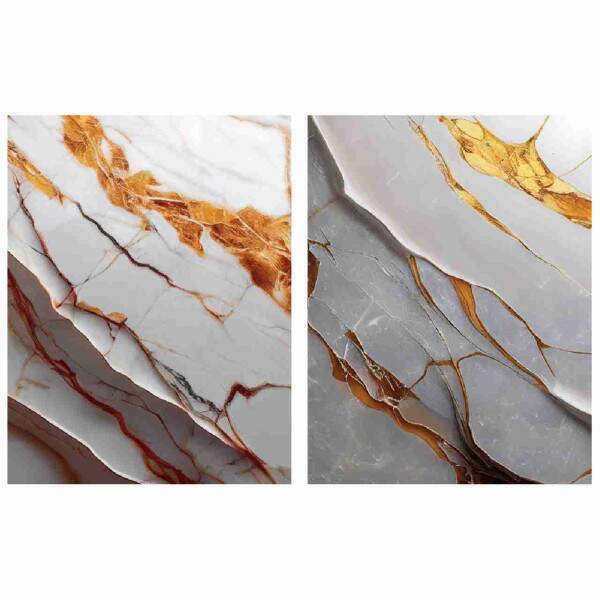 Quadro Abstratos Mrmore e Ouro Texturas