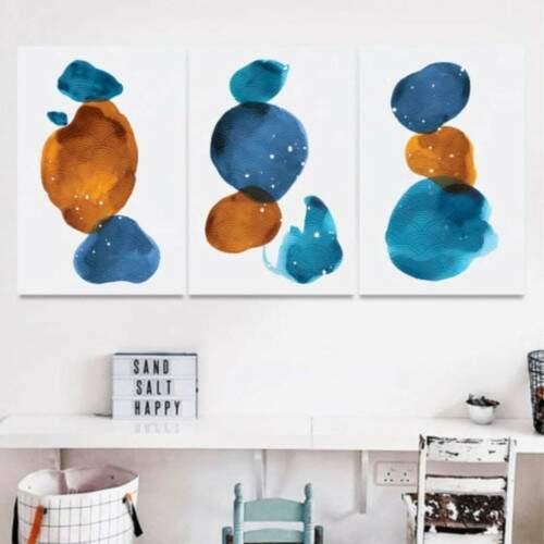 Quadro Abstratos Tons de Azul e mbar