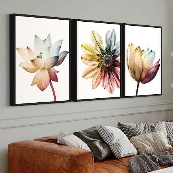 Quadro Flores Tons de Sepia Decorativo