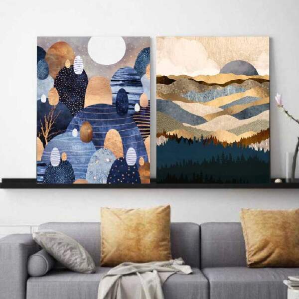 Quadro Paisagens Abstratas Texturas
