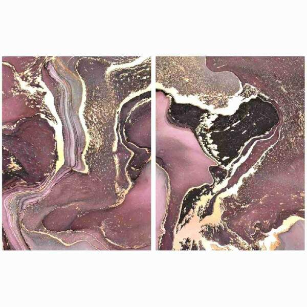 Quadro Marmore Rose Gold Abstrato Decorativo