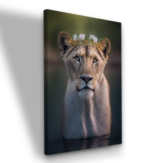 Quadro Leoa com Coroa
