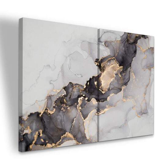 Dupla de Quadros Abstrato Mrmore