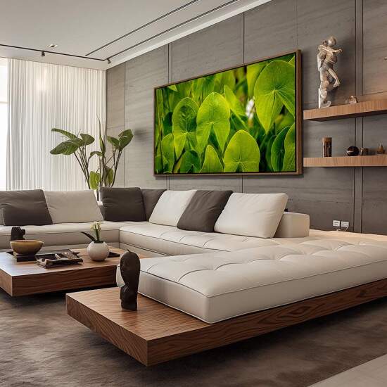 Quadro Folhas Tropicais Verdes para Decorao Natural