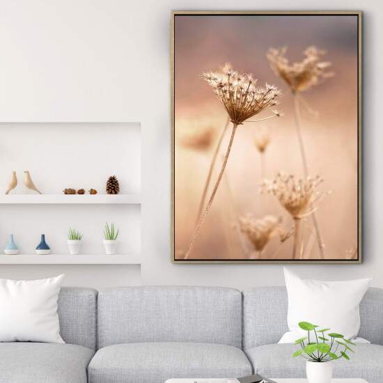 Quadro Flor Campestre Elegncia Natural para Decorao Clean