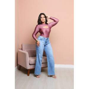 Cala Wideleg Sky Liso - Conforto e Estilo para Seu Guarda-Roupa