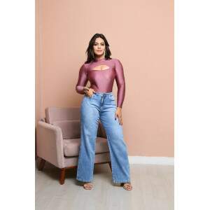 Cala Wideleg Sky Liso - Conforto e Estilo para Seu Guarda-Roupa