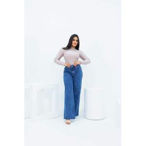 Cala Wide Leg Jeans com Elastano - Estilo e Conforto na Medida Certa