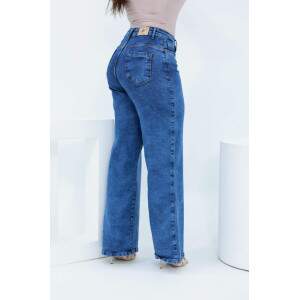 Cala Wide Leg Jeans com Elastano - Estilo e Conforto na Medida Certa
