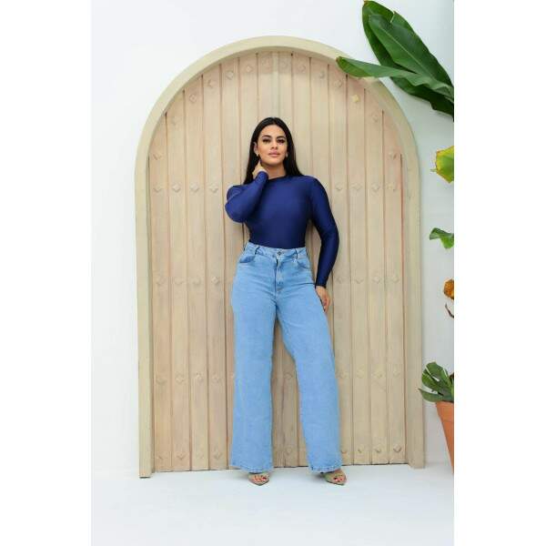 WideLeg Jeans com Elastano / Sky Clara