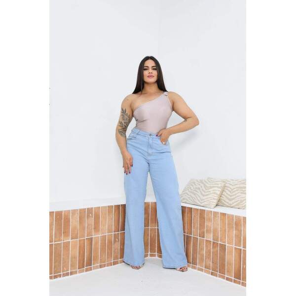 WideLeg Jeans com Elastano / Super Clara