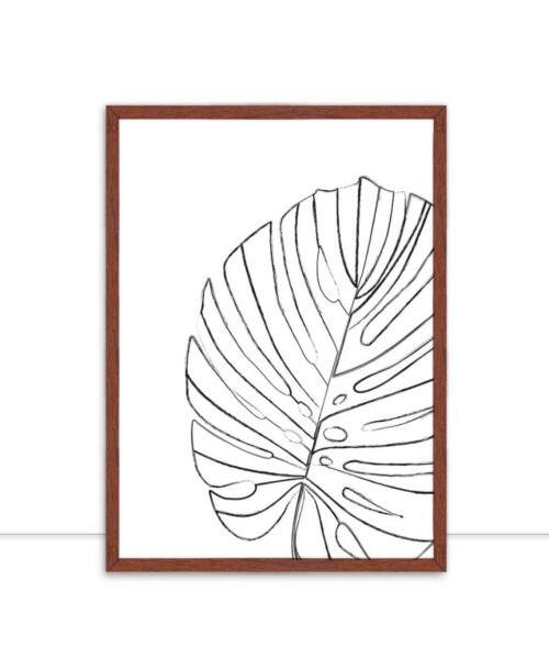 Quadro MONSTERA PeB LINES por Bruna Deluca
