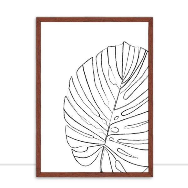 Quadro MONSTERA PeB LINES por Bruna Deluca