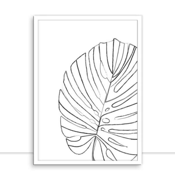 Quadro MONSTERA PeB LINES por Bruna Deluca