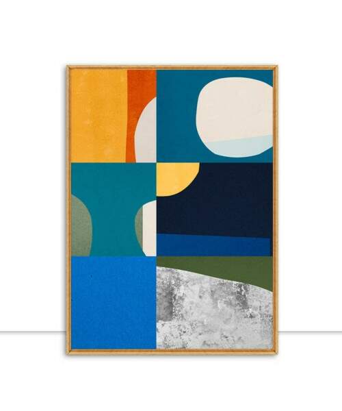 Quadro Abstrato Colagem E Minimalista 01 por Vitor Costa