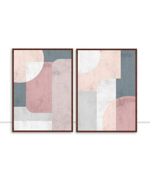 Conjunto de quadros Colorful I e II por Fer Harbs