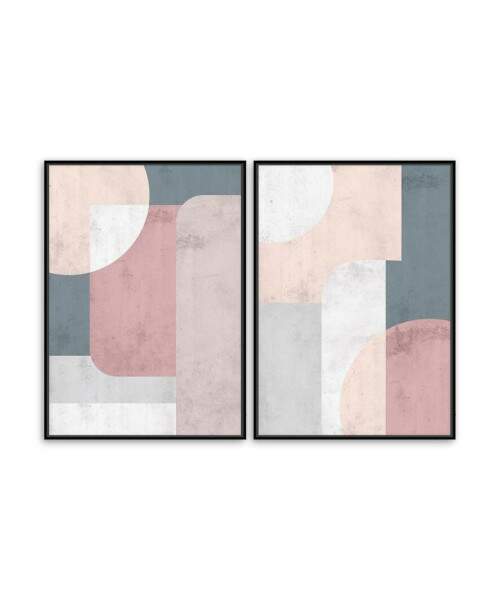 Conjunto de quadros Colorful I e II por Fer Harbs