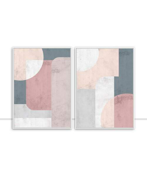 Conjunto de quadros Colorful I e II por Fer Harbs