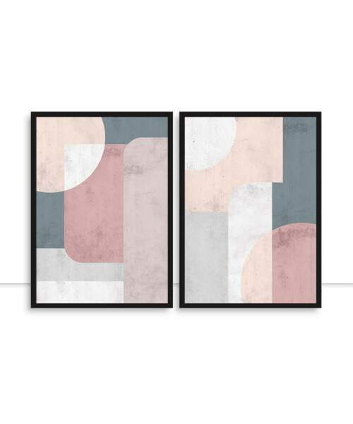 Conjunto de quadros Colorful I e II por Fer Harbs