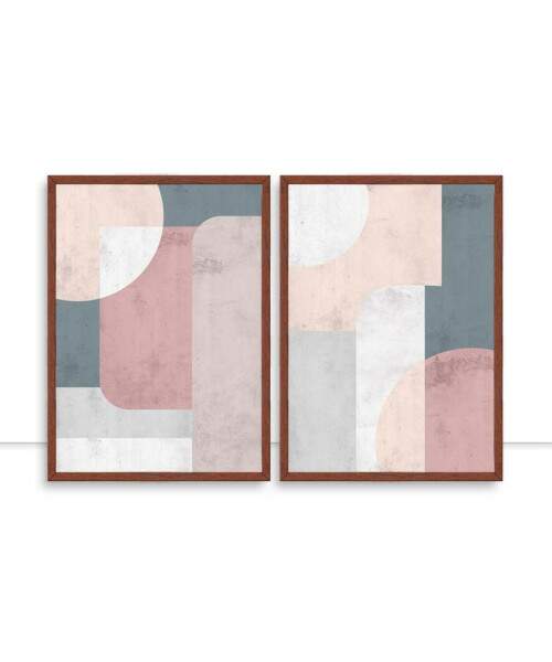 Conjunto de quadros Colorful I e II por Fer Harbs