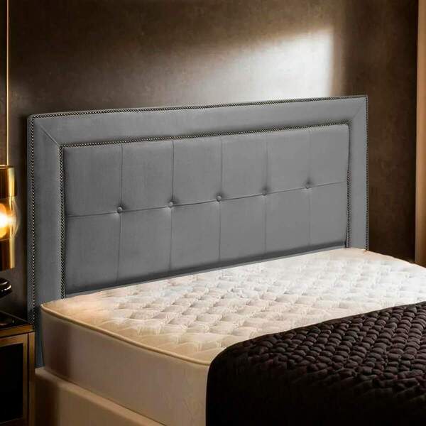 Cabeceira Estofada Ravena para Cama Box Queen Size 160cm Veludo - SOFA STORE