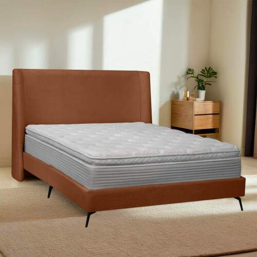 Kit Cabeceira e Base Cama Box Orgnica Montreal 164x215cm Queen Size Boucl - SOFA STORE