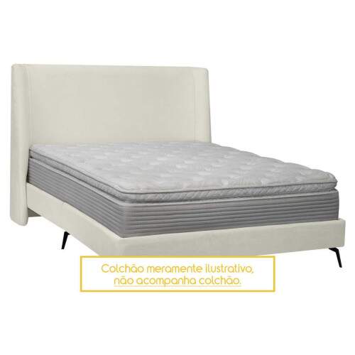 Kit Cabeceira e Base Cama Box Orgnica Montreal 164x215cm Queen Size Boucl - SOFA STORE