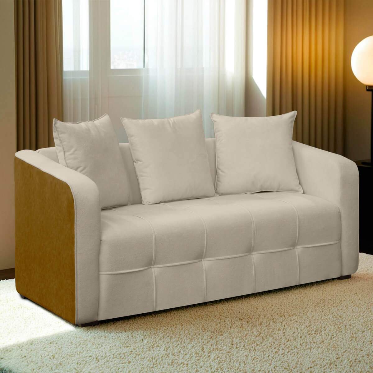 Sofá Orgânico Tokio 3 Lugares 195cm Bouclê Facto - Sofa Store