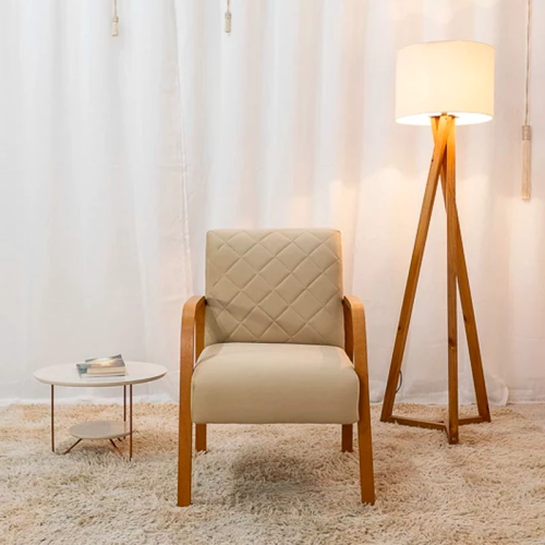 Poltrona Ayla Veludo Bege 6010