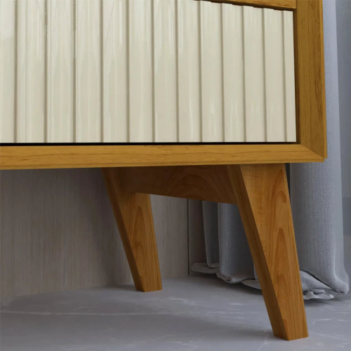 Rack Magnfico 212 + Painel Magnfico 220 Nature/Off C/LED e Detalhe Ripado Larg. 2.18m Gelius
