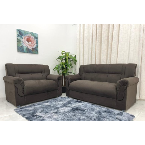 Sof 2 e 3 lugares REF 5014 - Suede Marrom