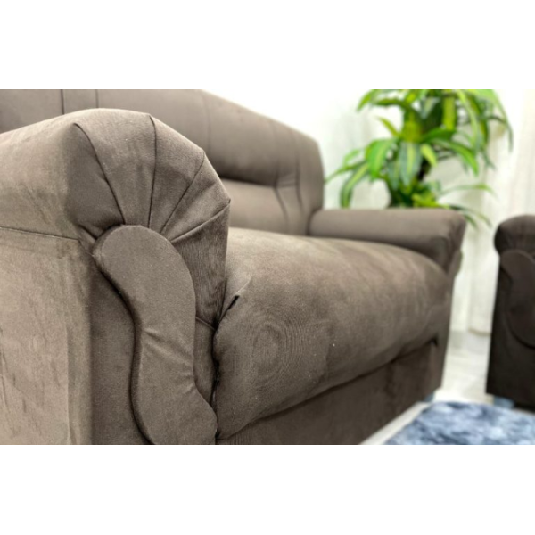 Sof 2 e 3 lugares REF 5014 - Suede Marrom