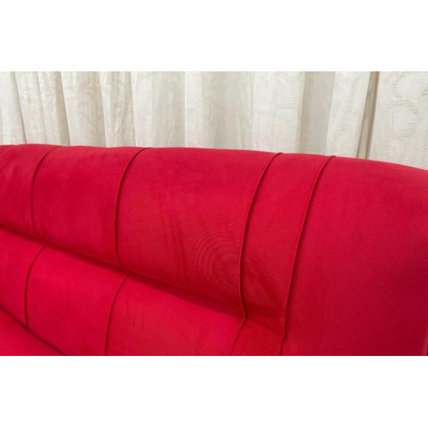 Sof 2 e 3 lugares REF 5014 - Suede Vermelho