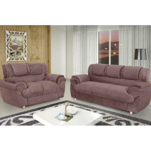 Sof 2 e 3 lugares REF 7025 - Suede Marrom