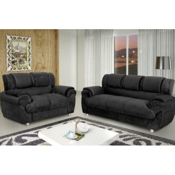 Sof 2 e 3 lugares REF 7025 - Suede Preto