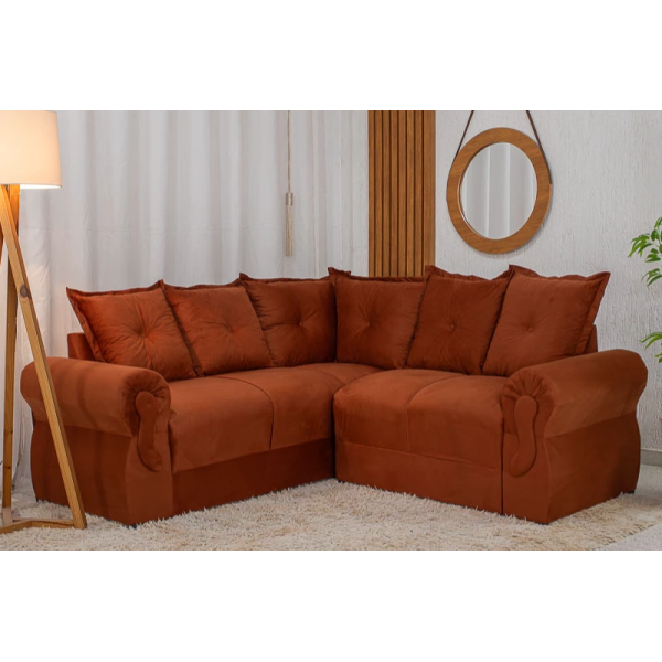 Sof Canto Bianca Veludinho Terracota 604