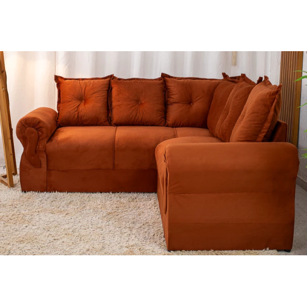 Sof Canto Bianca Veludinho Terracota 604