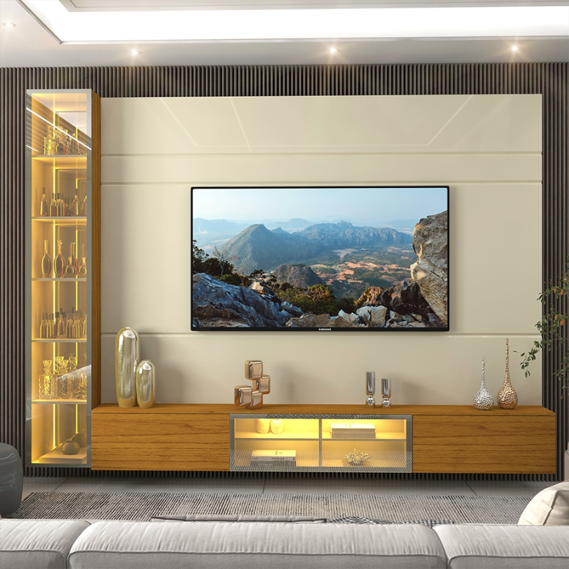 Home Suspenso Luminare Vidro Reflecta com uma Torre C/LED e