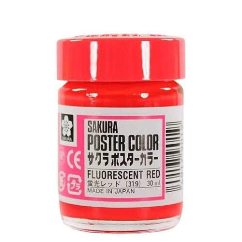 Tinta Guache Sakura Profissional 30 ml Vermelho Fluor 319