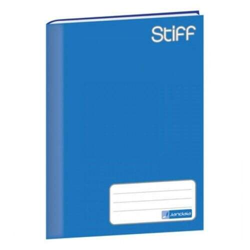 Caderno 1/4 Jandaia Stiff Costurado Cd 048 Fls Azul 00048-11