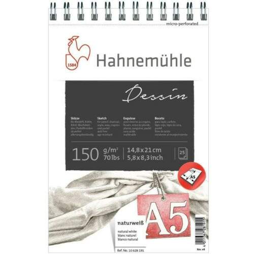 Bloco Hahnemuhle Dessin Sketch Pad 150 g/m A5