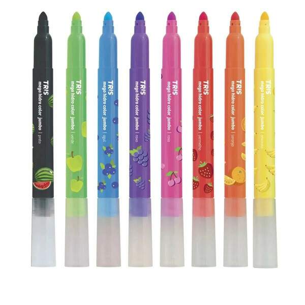 Caneta Hidrocor Tris Mega Hidro Color Fruits 008 Un 607252