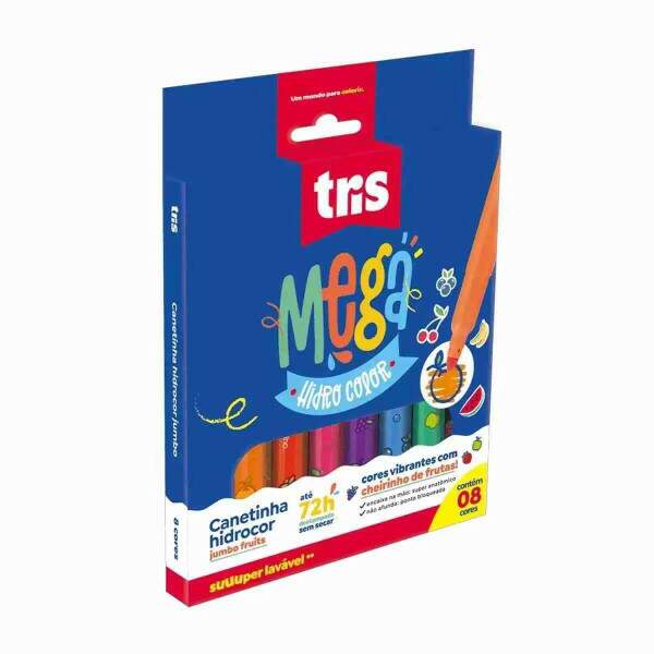 Caneta Hidrocor Tris Mega Hidro Color Fruits 008 Un 607252