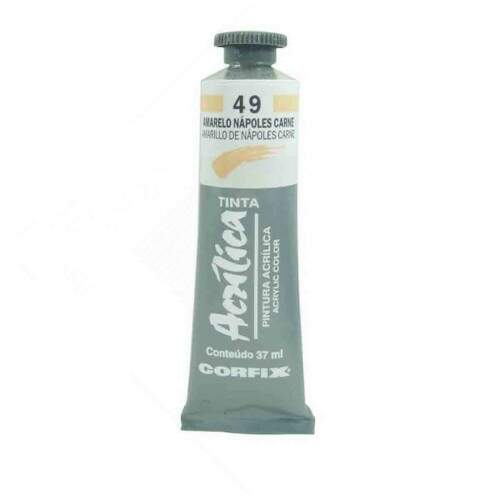 Tinta Acrilica Corfix 37 ml Amarelo Napoles Carne 80037-49