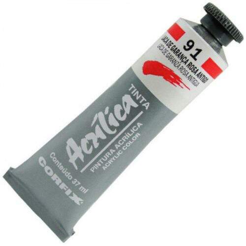 Tinta Acrilica Corfix 37 ml Laca De Garanca Rosa Anti 80037-91