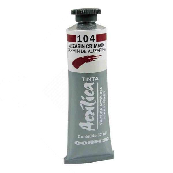 Tinta Acrilica Corfix 37 ml Alizarin Crimson 80037-104